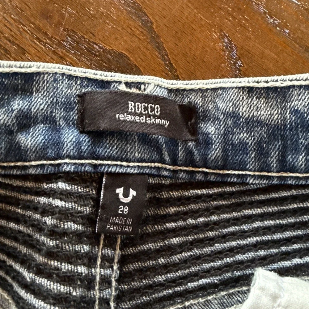 True Religion Rocco Mens Jeans Size 28 Stacked Relaxed Skinny